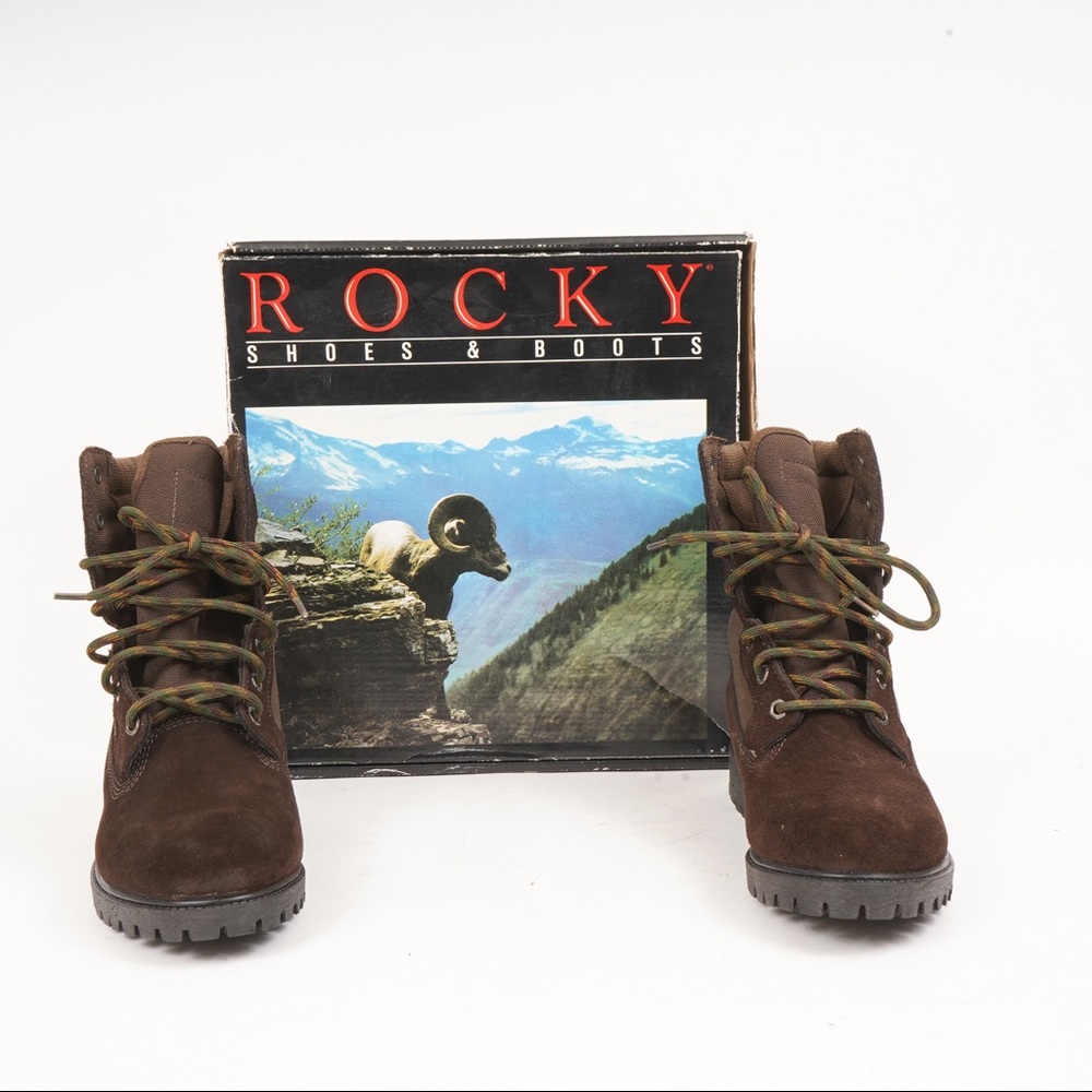 NIB Rocky Shoes & Boots Brown Thinsulate Leather Boots RB9302 8.5 EW - Picture 1 of 14